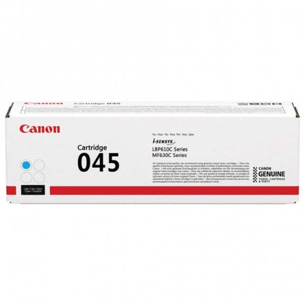 Картридж лазерный CANON (045C) MF635/633/631/LBP 611/613, голубой, ресурс 1300 стр., оригинальный, 1241C002