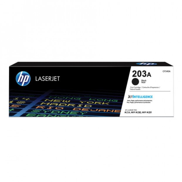 Картридж лазерный HP (CF540A) LaserJet Pro M254/M280/M281, №203A, черный, оригинальный, ресурс 1400 страниц