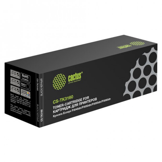 Тонер-картридж CACTUS (CS-TK3160) для KYOCERA Ecosys P3045dn/3050dn/3055dn/3060dn, ресурс 12500 стр. Тонер-картридж CACTUS (CS-TK3160) для KYOCERA Ecosys P3045dn/3050dn/3055dn/3060dn, ресурс 12500 стр.