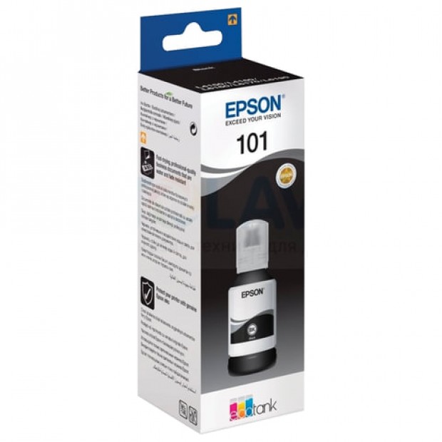 Чернила EPSON 101 (T03V14) для СНПЧ L4150/ L4160/ L6160/ L6170/ L6190, черные, ОРИГИНАЛЬНЫЕ, C13T03V14A Чернила EPSON 101 (T03V14) для СНПЧ L4150/ L4160/ L6160/ L6170/ L6190, черные, ОРИГИНАЛЬНЫЕ, C13T03V14A