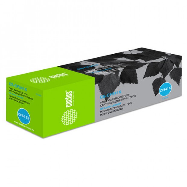 Картридж лазерный CACTUS (CS-CF541X) для HP LaserJet Pro M254/M280/M281, голубой, ресурс 2500 страниц Картридж лазерный CACTUS (CS-CF541X) для HP LaserJet Pro M254/M280/M281, голубой, ресурс 2500 страниц