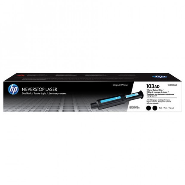 Заправочный комплект HP (W1103AD) Neverstop Laser 1000a/1000w/1200a/1200w,КОМПЛЕКТ 2 шт., оригинальный Заправочный комплект HP (W1103AD) Neverstop Laser 1000a/1000w/1200a/1200w,КОМПЛЕКТ 2 шт., оригинальный