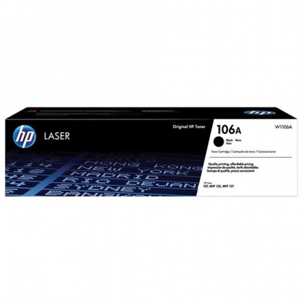 Картридж лазерный HP (W1106A) Laser 135a/135w/137fnw, №106A, оригинальный, ресурс 1000 страниц Картридж лазерный HP (W1106A) Laser 135a/135w/137fnw, №106A, оригинальный, ресурс 1000 страниц