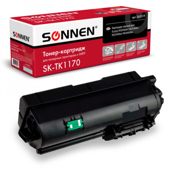 Тонер-картридж SONNEN (SK-TK1170) для KYOCERA Ecosys M2040DN/M2540DN/M2640IDW, ресурс 7200 страниц, 363319 Тонер-картридж SONNEN (SK-TK1170) для KYOCERA Ecosys M2040DN/M2540DN/M2640IDW, ресурс 7200 страниц, 363319