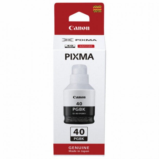 Чернила CANON (GI-40BK) для СНПЧ Pixma G5040/G6040/GM2040, черные, ресурс 6000 страниц, оригинальные, 3385C001 Чернила CANON (GI-40BK) для СНПЧ Pixma G5040/G6040/GM2040, черные, ресурс 6000 страниц, оригинальные, 3385C001
