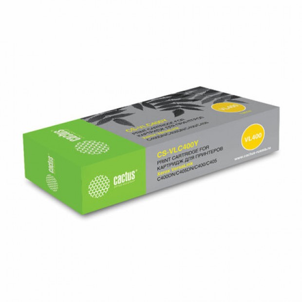Тонер-картридж CACTUS (CS-VLC400Y) для Xerox VersaLink C400DN/C405DN/C400/405, желтый, ресурс 8000 страниц Тонер-картридж CACTUS (CS-VLC400Y) для Xerox VersaLink C400DN/C405DN/C400/405, желтый, ресурс 8000 страниц