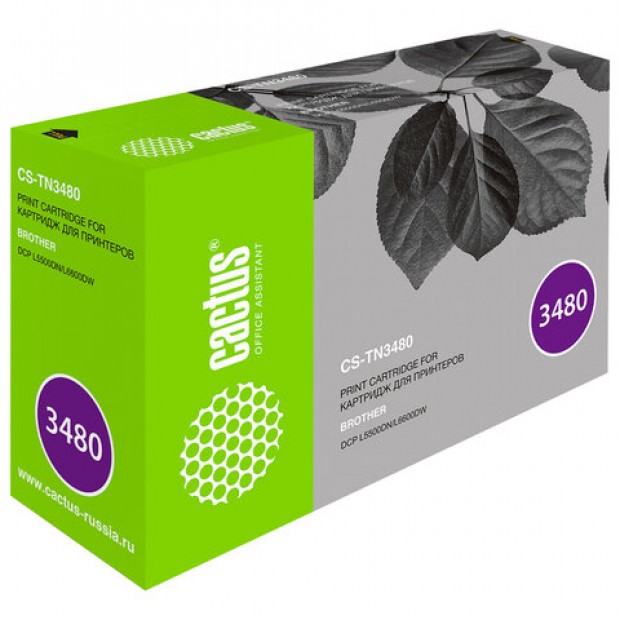 Картридж лазерный CACTUS (CS-TN3480) для Brother L5500/L6600/L5200/L6400/L5750/L6900, ресурс 8000 страниц Картридж лазерный CACTUS (CS-TN3480) для Brother L5500/L6600/L5200/L6400/L5750/L6900, ресурс 8000 страниц