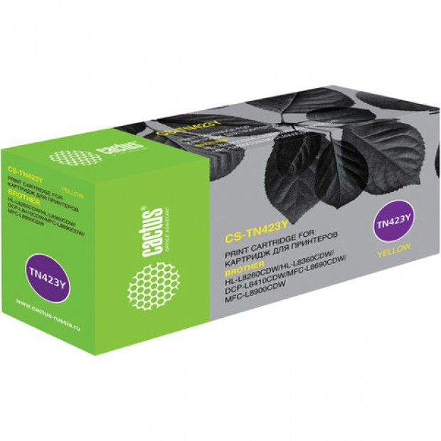 Картридж лазерный CACTUS (CS-TN423Y) для Brother DCP L8410CDW/HL L8260CDW, желтый, ресурс 4000 страниц Картридж лазерный CACTUS (CS-TN423Y) для Brother DCP L8410CDW/HL L8260CDW, желтый, ресурс 4000 страниц