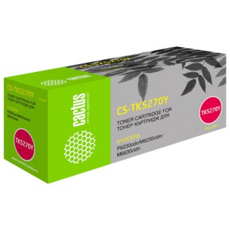 Картридж лазерный CACTUS (CS-TK5270Y) для Kyocera P6230cdn/M6230cidn/M6630cidn, желтый, ресурс 6000 страниц Картридж лазерный CACTUS (CS-TK5270Y) для Kyocera P6230cdn/M6230cidn/M6630cidn, желтый, ресурс 6000 страниц
