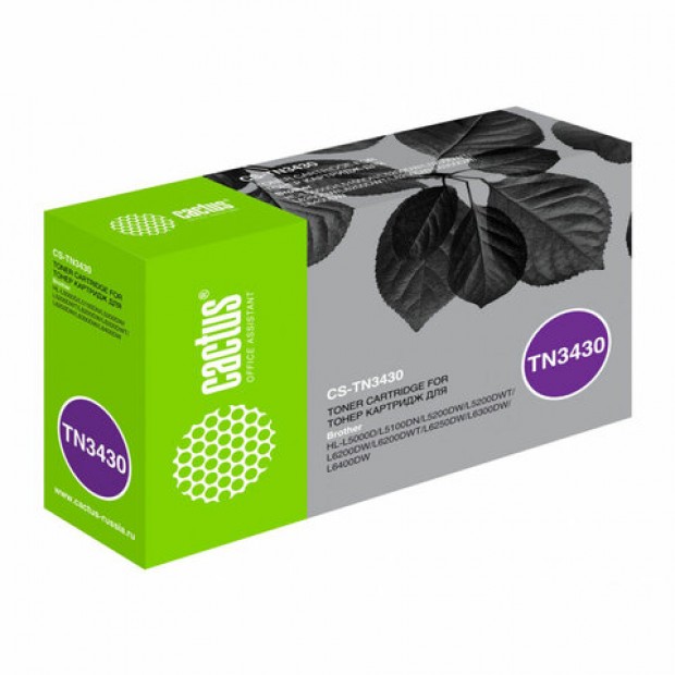 Картридж лазерный CACTUS (CS-TN3430) для Brother HL L5000/5100/5200/6250/6300/6400, ресурс 3000 страниц Картридж лазерный CACTUS (CS-TN3430) для Brother HL L5000/5100/5200/6250/6300/6400, ресурс 3000 страниц