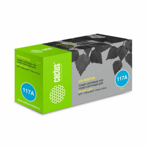 Картридж лазерный CACTUS (CSP-W2072A) для HP Color Laser 150/178nw/179fnw, желтый, ресурс 700 страниц Картридж лазерный CACTUS (CSP-W2072A) для HP Color Laser 150/178nw/179fnw, желтый, ресурс 700 страниц