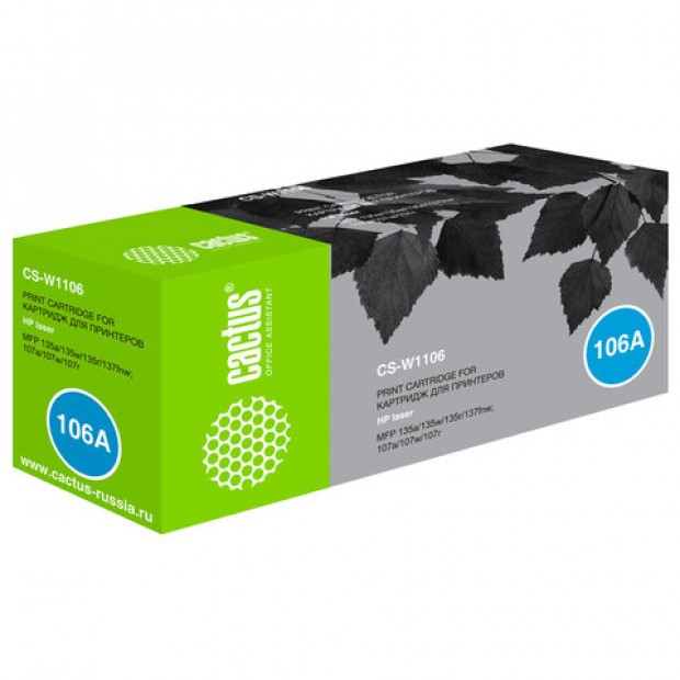 Картридж лазерный CACTUS (CSP-W1106) для HP Laser 107a/135a/MFP 137 и др., ресурс 1000 страниц Картридж лазерный CACTUS (CSP-W1106) для HP Laser 107a/135a/MFP 137 и др., ресурс 1000 страниц