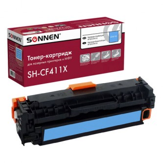 Картридж лазерный SONNEN (SH-CF411X) для HP LJ Pro M477/M452 ВЫСШЕЕ КАЧЕСТВО голубой, 5000 страниц, 363947 Картридж лазерный SONNEN (SH-CF411X) для HP LJ Pro M477/M452 ВЫСШЕЕ КАЧЕСТВО голубой, 5000 страниц, 363947