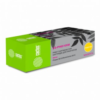 Картридж лазерный CACTUS (CS-PH6510XM) для Xerox Phaser 6510/WC6515, пурпурный, ресурс 4300 страниц Картридж лазерный CACTUS (CS-PH6510XM) для Xerox Phaser 6510/WC6515, пурпурный, ресурс 4300 страниц