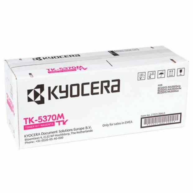 Тонер-картридж KYOCERA (TK-5370M) ECOSYS PA3500cx/MA3500cix/MA3500cifx, пурпурный, оригинальный, ресурс 5000 страниц, 1T02YJBNL0 Тонер-картридж KYOCERA (TK-5370M) ECOSYS PA3500cx/MA3500cix/MA3500cifx, пурпурный, оригинальный, ресурс 5000 страниц, 1T02YJBNL0