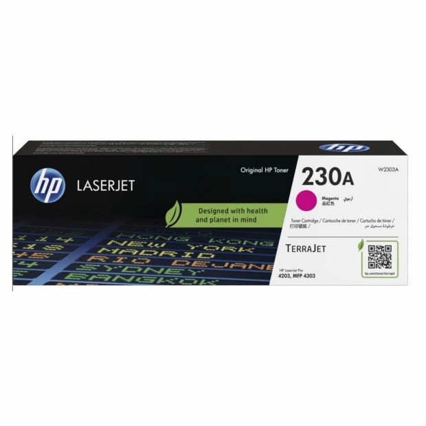 Картридж лазерный HP (W2303A) для Color LaserJet Pro 4303/4203,пурпурный, ресурс 1800стр, оригинальный