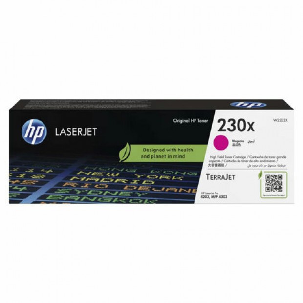 Картридж лазерный HP (W2303X) Color LaserJet Pro 4303/4203, № 230X, пурпурный, оригинальный, ресурс 5500 страниц