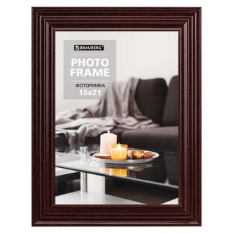 Рамка 15х21 см небьющаяся, багет 30 мм, МДФ, BRAUBERG Рамка 15х21 см небьющаяся, багет 30 мм, МДФ, BRAUBERG