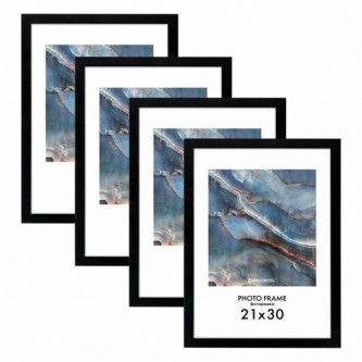 Рамка 21х30 см небьющаяся, КОМПЛЕКТ 4 шт., багет 16 мм МДФ, BRAUBERG Рамка 21х30 см небьющаяся, КОМПЛЕКТ 4 шт., багет 16 мм МДФ, BRAUBERG