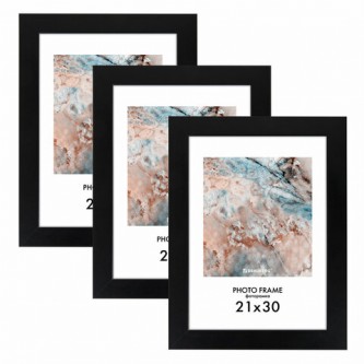 Рамка 21х30 см небьющаяся, КОМПЛЕКТ 3 шт., багет 29 мм, МДФ, BRAUBERG Рамка 21х30 см небьющаяся, КОМПЛЕКТ 3 шт., багет 29 мм, МДФ, BRAUBERG