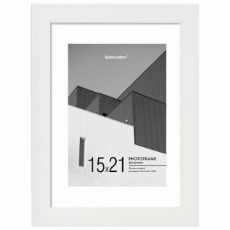 Рамка 15х21 см с паспарту 10х15 см небьющаяся, багет 20 мм пластик, BRAUBERG Рамка 15х21 см с паспарту 10х15 см небьющаяся, багет 20 мм пластик, BRAUBERG