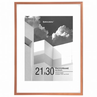 Рамка 21х30 см с паспарту 15х21 см небьющаяся, багет 5 мм, пластик, BRAUBERG Рамка 21х30 см с паспарту 15х21 см небьющаяся, багет 5 мм, пластик, BRAUBERG