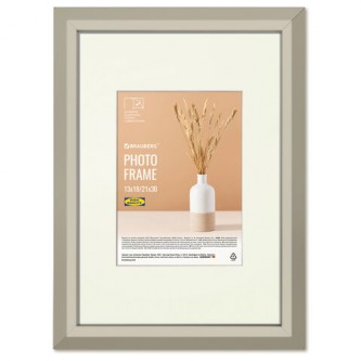 Рамка 21х30 см с паспарту 13х18 см, небьющаяся, аналог IKEA, багет 26 мм, МДФ, BRAUBERG Рамка 21х30 см с паспарту 13х18 см, небьющаяся, аналог IKEA, багет 26 мм, МДФ, BRAUBERG