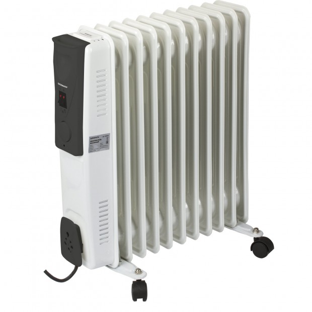 Обогреватель масляный SONNEN DFS-11, 2500 Вт, 11 секций, белый, 453500 Обогреватель масляный SONNEN DFS-11, 2500 Вт, 11 секций, белый, 453500