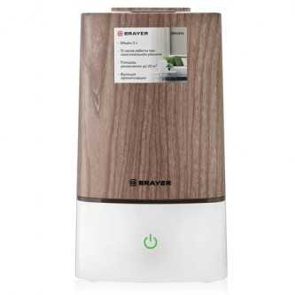 Увлажнитель воздуха BRAYER BR4914, объем бака 3 л, 22 Вт, арома-контейнер, коричневый/белый Увлажнитель воздуха BRAYER BR4914, объем бака 3 л, 22 Вт, арома-контейнер, коричневый/белый