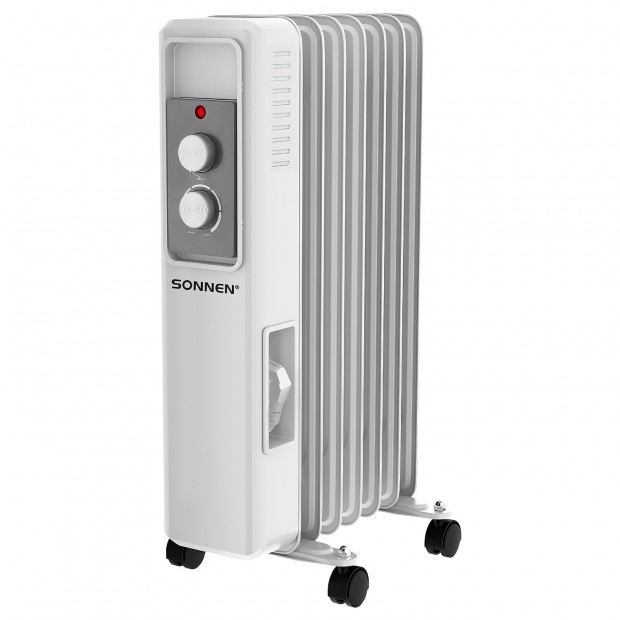 Обогреватель масляный SONNEN DFS-7E, 1500 Вт, механическое управление, 3 режима, 7 секций, белый, 457779 Обогреватель масляный SONNEN DFS-7E, 1500 Вт, механическое управление, 3 режима, 7 секций, белый, 457779