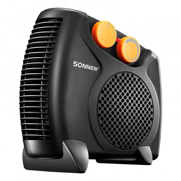 Тепловентилятор SONNEN FH06, механическое управление, 2000Вт, 2 режима обогрева, спиральный нагревательный элемент, черный/оранжевый, 457781 Тепловентилятор SONNEN FH06, механическое управление, 2000Вт, 2 режима обогрева, спиральный нагревательный элемент, черный/оранжевый, 457781
