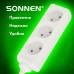 Удлинитель сетевой SONNEN U-135, 3 розетки, без заземления, 6 А, 5 м, белый, 511430 Удлинитель сетевой SONNEN U-135, 3 розетки, без заземления, 6 А, 5 м, белый, 511430