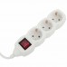 Удлинитель сетевой SONNEN U-133GS, 3 розетки, c заземлением, выключатель, 10 А, 3 м, белый, 511434 Удлинитель сетевой SONNEN U-133GS, 3 розетки, c заземлением, выключатель, 10 А, 3 м, белый, 511434