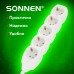 Удлинитель сетевой SONNEN U-155G, 5 розеток, c заземлением, 10 А, 5 м, белый, 511437 Удлинитель сетевой SONNEN U-155G, 5 розеток, c заземлением, 10 А, 5 м, белый, 511437