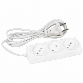 Удлинитель Р16-010, 3 розетки без заземления, 3 м, 2х0, 75 мм, 1300 Вт, белый, 563 Удлинитель Р16-010, 3 розетки без заземления, 3 м, 2х0, 75 мм, 1300 Вт, белый, 563