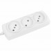 Удлинитель Р16-010, 3 розетки без заземления, 3 м, 2х0, 75 мм, 1300 Вт, белый, 563