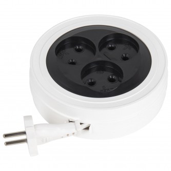 Удлинитель-рулетка Р16-008, 3 розетки без заземления, 5 м, 2х0,75 мм, 1300 Вт, белый, 323 Удлинитель-рулетка Р16-008, 3 розетки без заземления, 5 м, 2х0,75 мм, 1300 Вт, белый, 323