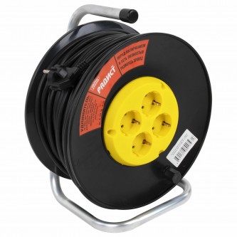 Удлинитель на катушке РБК16-270-005, 4 розетки с заземлением, 50 м, 3х1,5 мм, 2200 Вт, 2395 Удлинитель на катушке РБК16-270-005, 4 розетки с заземлением, 50 м, 3х1,5 мм, 2200 Вт, 2395