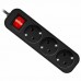 Удлинитель сетевой DEFENDER G330, 3 розетки, c заземлением, выключатель, 10А, длина 3 м, черный, 99334 Удлинитель сетевой DEFENDER G330, 3 розетки, c заземлением, выключатель, 10А, длина 3 м, черный, 99334