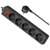 Сетевой фильтр DEFENDER ES, 5 розеток, 1,8 м, черный, 99484 Сетевой фильтр DEFENDER ES, 5 розеток, 1,8 м, черный, 99484