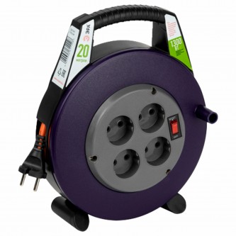 Удлинитель на катушке ЭРА BPx-4, 4 розетки без заземления, с выключателем, 20 м, 2x0,75 мм, 1300 Вт, 4-2x0,75-20m Удлинитель на катушке ЭРА BPx-4, 4 розетки без заземления, с выключателем, 20 м, 2x0,75 мм, 1300 Вт, 4-2x0,75-20m