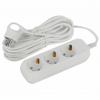Удлинитель ЭРА UDL-16 Greenline, 3 розетки, с заземлением, 16 А, 7 м, белый, UDL-16-370-E Удлинитель ЭРА UDL-16 Greenline, 3 розетки, с заземлением, 16 А, 7 м, белый, UDL-16-370-E