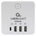 Сетевой фильтр CABLEXPERT Cube, 4 розетки, 16 А, 1 x Type-C PD, 3 х USB, белый, CUBE-4-СU3-W