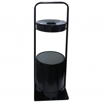 Урна металлическая с пепельницей, 781х290х290 мм, 15 литров, черная, СЛП3-250 Урна металлическая с пепельницей, 781х290х290 мм, 15 литров, черная, СЛП3-250