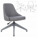 Кресло для приемных и переговорных CH-340GLZ, ткань, серое, 1923860 Кресло для приемных и переговорных CH-340GLZ, ткань, серое, 1923860