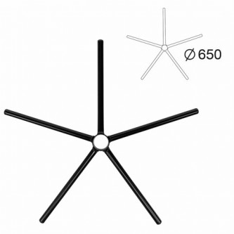 Пятилучие для кресла, металлическое, нагрузка до 120 кг, диаметр 650 мм, сборное, черное, 1734023 Пятилучие для кресла, металлическое, нагрузка до 120 кг, диаметр 650 мм, сборное, черное, 1734023