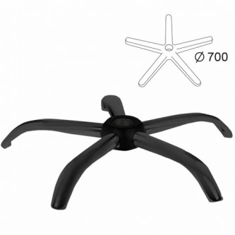 Пятилучие для кресла, нагрузка до 120 кг, диаметр 700 мм, металлическое, черное, 533052 Пятилучие для кресла, нагрузка до 120 кг, диаметр 700 мм, металлическое, черное, 533052