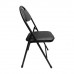 Стул складной для дома и офиса РС94, черный каркас, экокожа черный Стул складной для дома и офиса РС94, черный каркас, экокожа черный