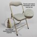 Стул складной для дома и офиса РС04, бежевый перламутровый каркас, рогожка бежевая Стул складной для дома и офиса РС04, бежевый перламутровый каркас, рогожка бежевая