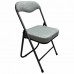 Стул складной для дома и офиса РС04К комфорт, черный каркас, рогожка светло-серая Стул складной для дома и офиса РС04К комфорт, черный каркас, рогожка светло-серая